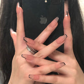 24pcs false nails black JP1051